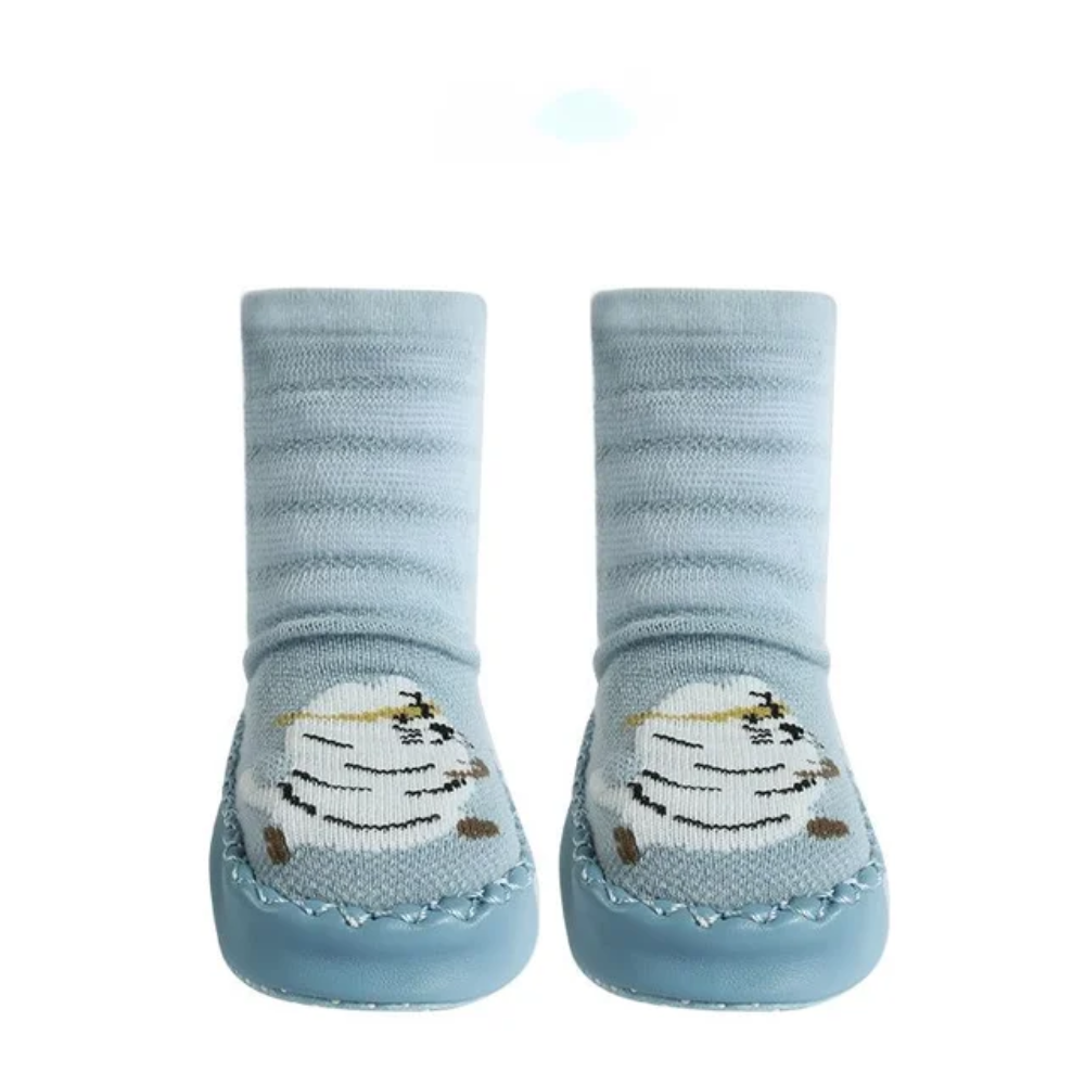 Baby Non-Slip Socks – Soft Animal Print Grip Socks for Infants and Toddlers
