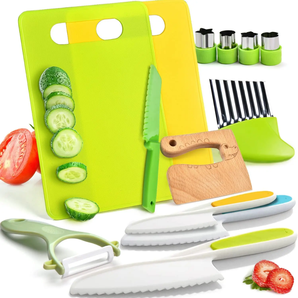Kids Cooking Knife Set – Montessori Kitchen Tools for Little Chefs