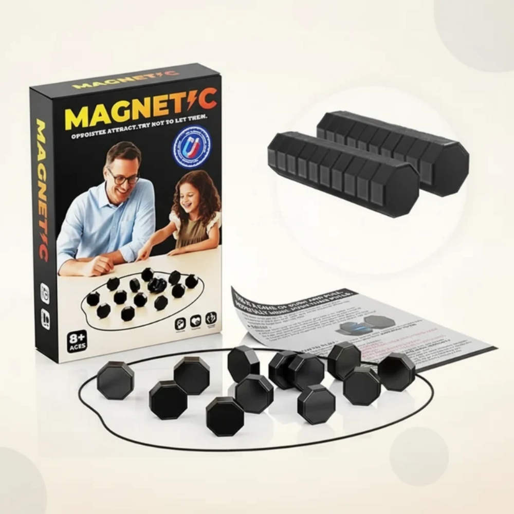 Magnetic Stone Board Game – Strategic Puzzle Game for Family & Friends