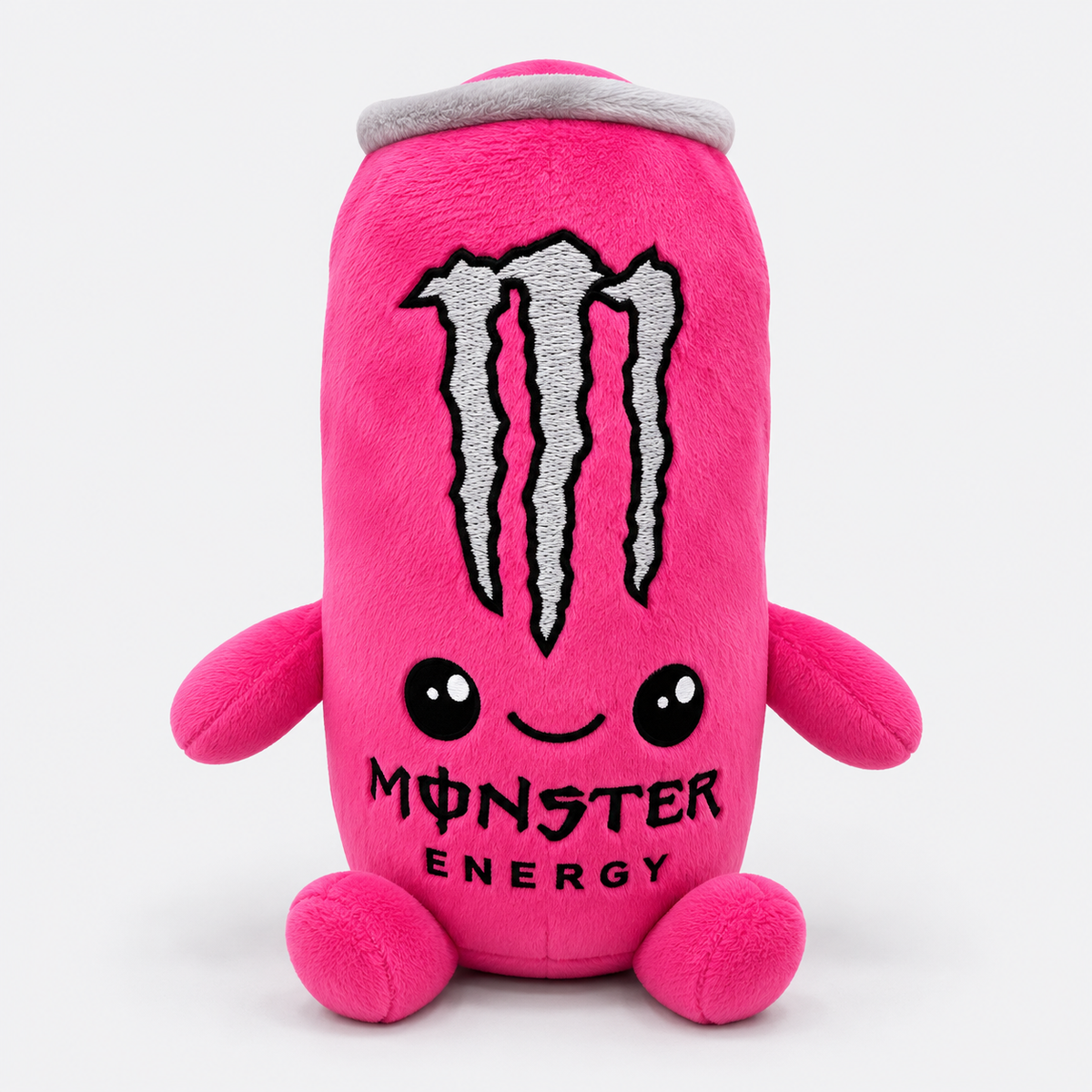 Pink Monster Energy Plush Toy – Cute Hot Pink Energy Drink Can Soft Toy