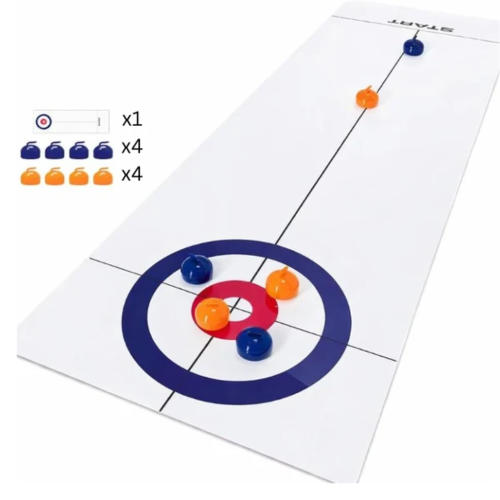 Tabletop Curling Game – Foldable Family Strategy Game