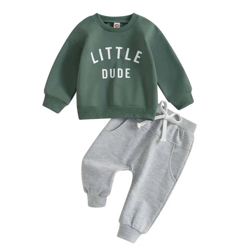 Toddler Boys Sweatshirt and Joggers Set – Little Dude Two Piece Outfit