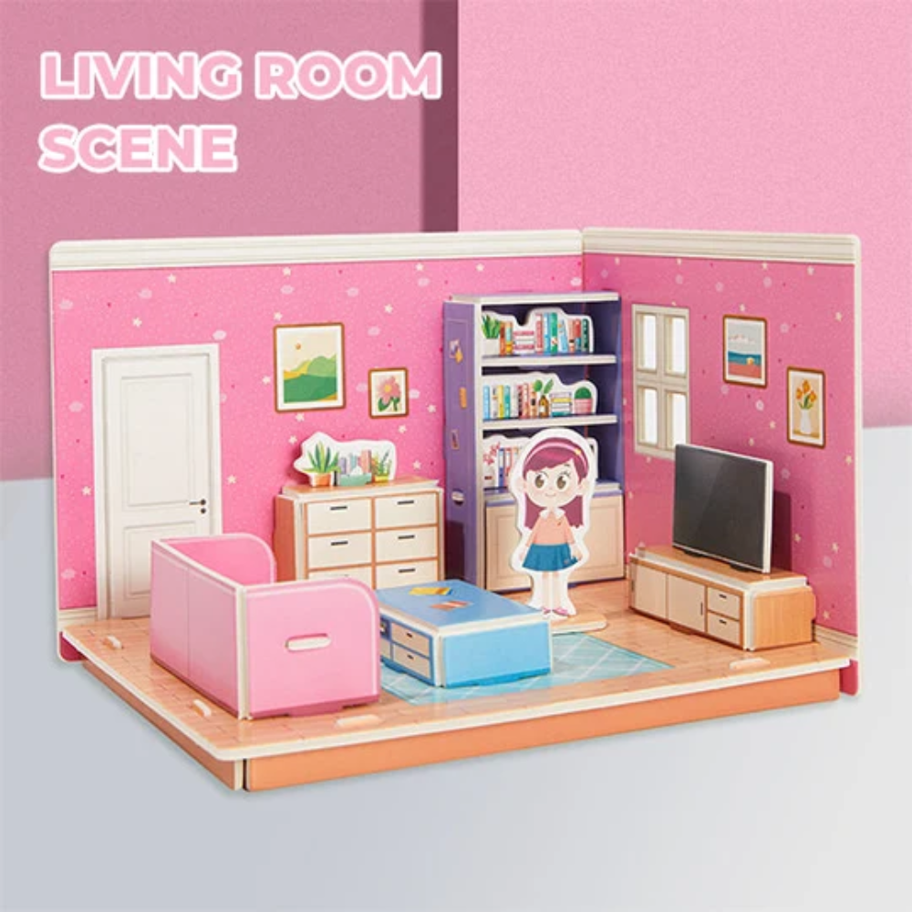 Kids 3D Room Puzzle – Interactive House Building and Educational Activity Set