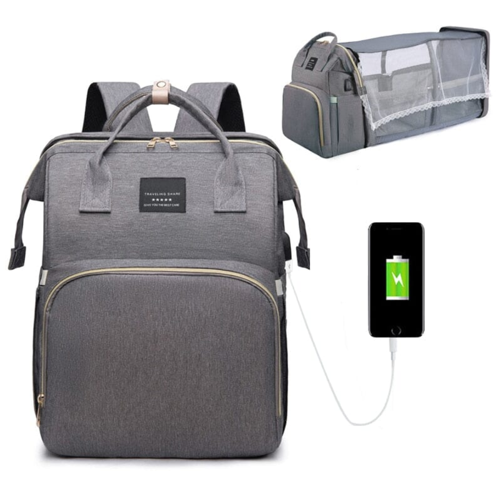 Baby Changing Diaper Bag Foldable Crib | Large Capacity Bag