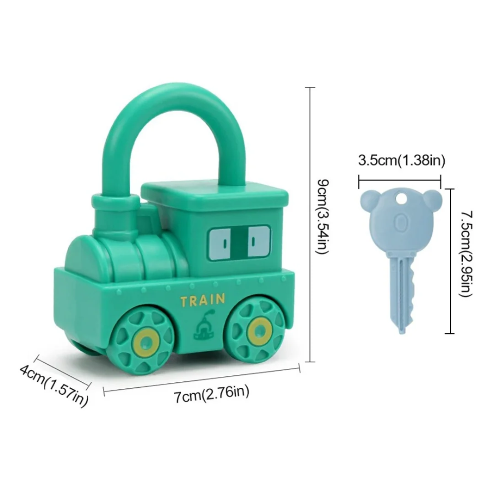 Kids Montessori Lock and Key Matching Toy – 6-Piece Numbered Locks Educational Puzzle Set