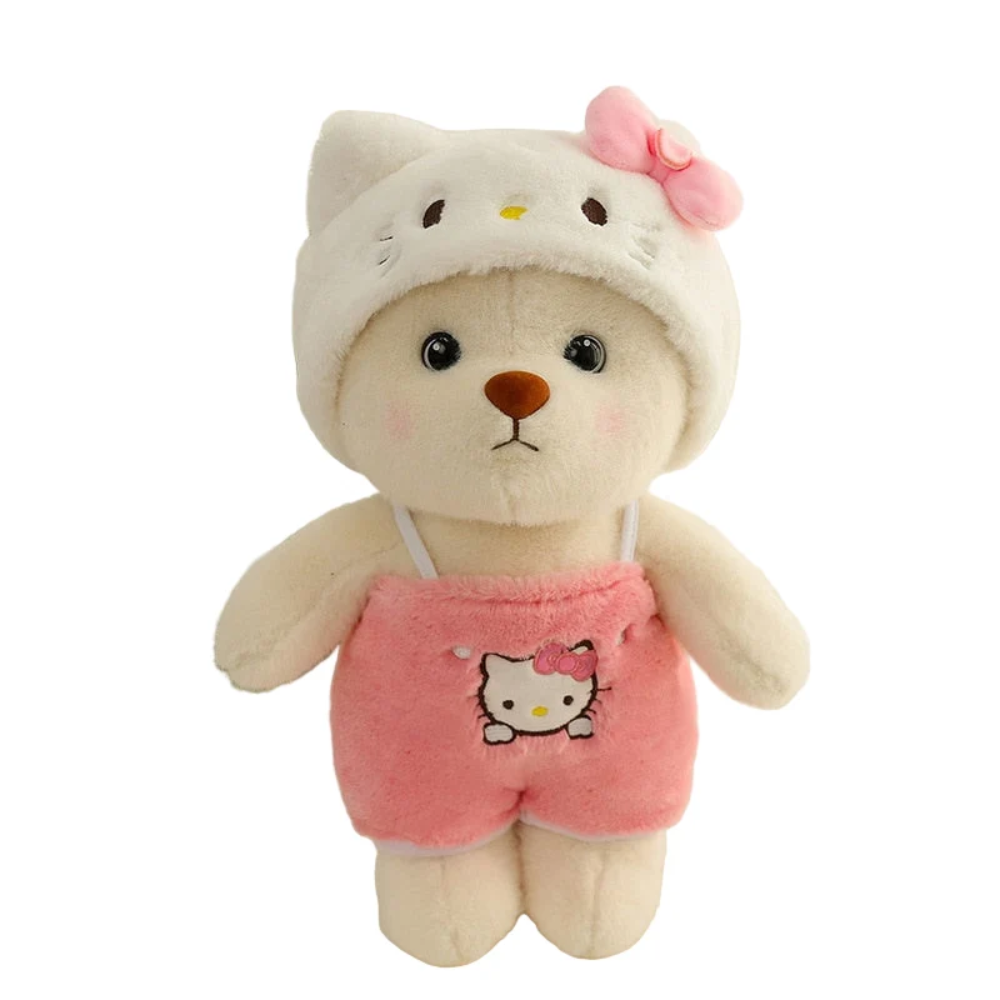 2-in-1 Transforming Teddy Bear Plush Toy – Soft Stuffed Animal with Costume Design