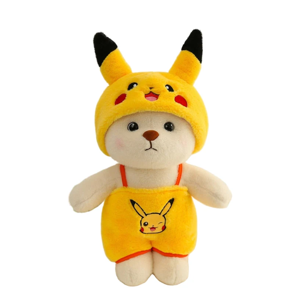 2-in-1 Transforming Teddy Bear Plush Toy – Soft Stuffed Animal with Costume Design