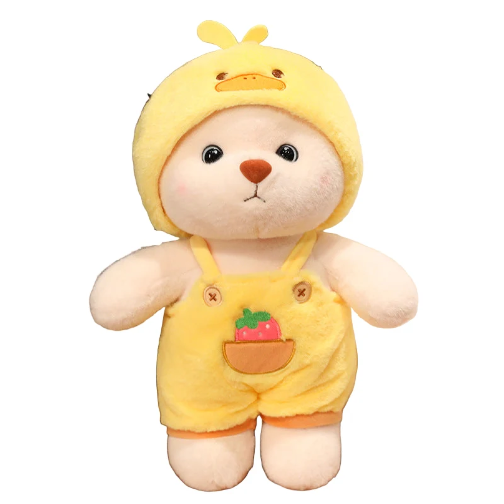 2-in-1 Transforming Teddy Bear Plush Toy – Soft Stuffed Animal with Costume Design