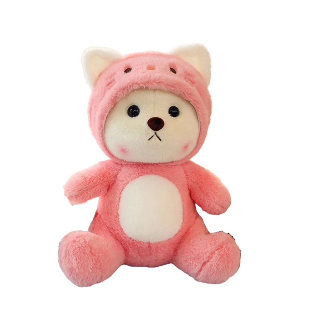 2-in-1 Transforming Teddy Bear Plush Toy – Soft Stuffed Animal with Costume Design