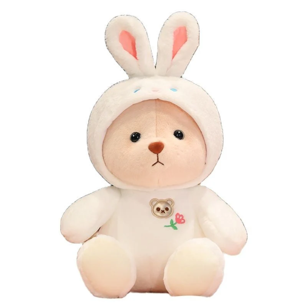2-in-1 Transforming Teddy Bear Plush Toy – Soft Stuffed Animal with Costume Design