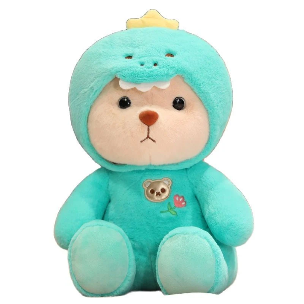 2-in-1 Transforming Teddy Bear Plush Toy – Soft Stuffed Animal with Costume Design