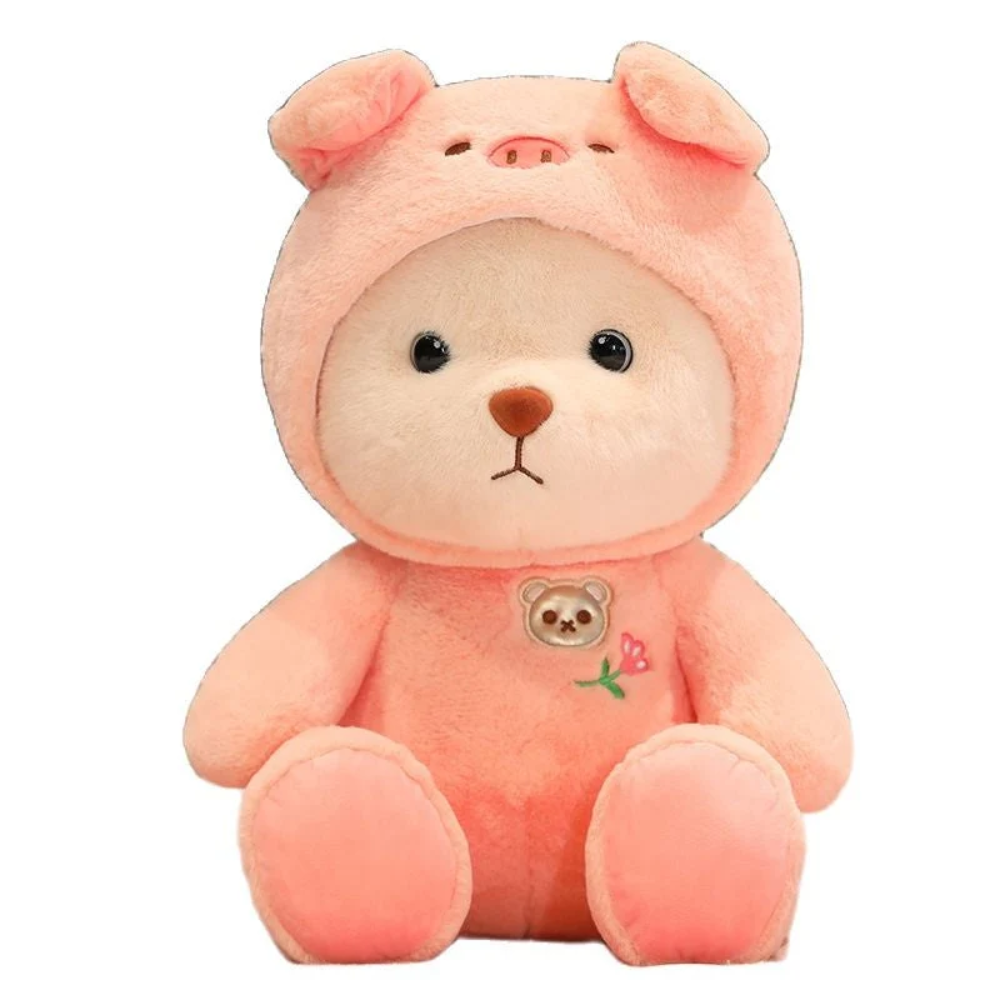 2-in-1 Transforming Teddy Bear Plush Toy – Soft Stuffed Animal with Costume Design