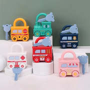 Kids Montessori Lock and Key Matching Toy – 6-Piece Numbered Locks Educational Puzzle Set
