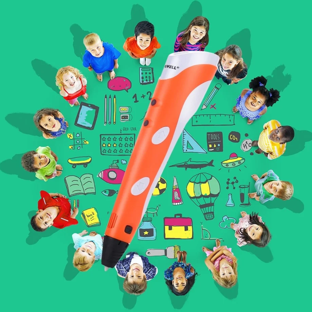 3D Printing Pen – Adjustable Speed Drawing Pen with Filament