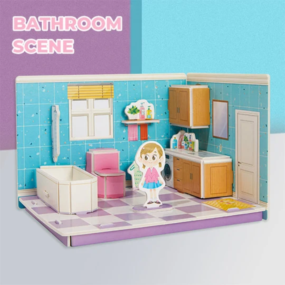 Kids 3D Room Puzzle – Interactive House Building and Educational Activity Set