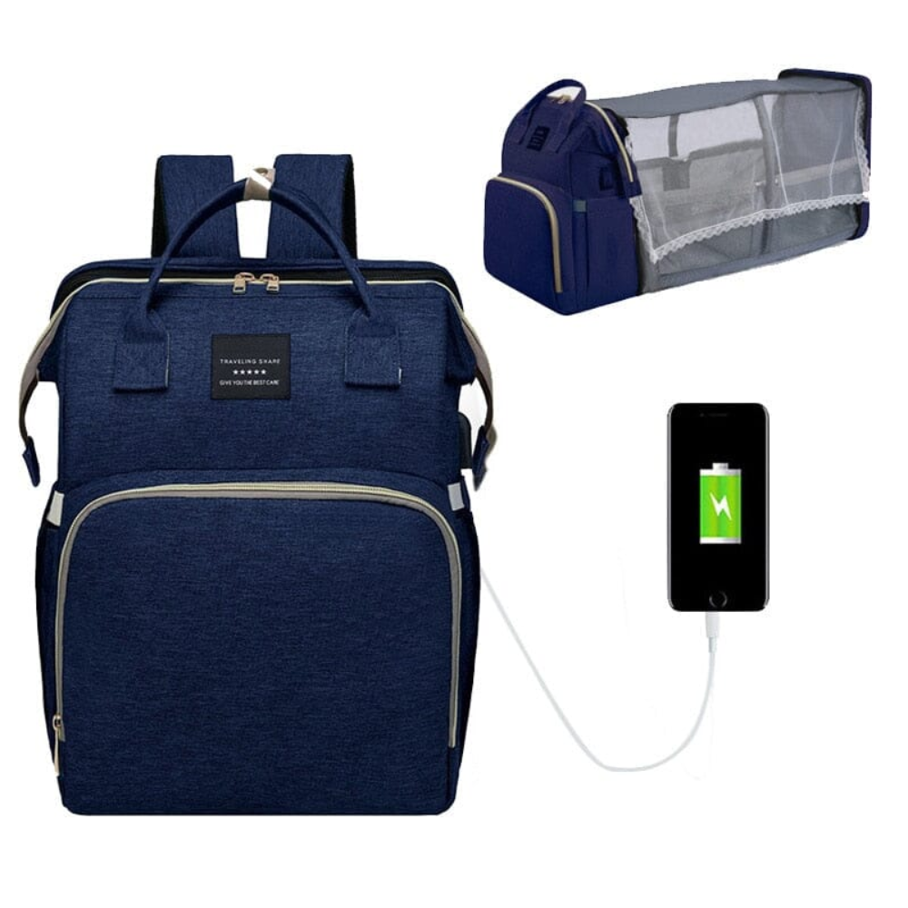 Baby Changing Diaper Bag Foldable Crib | Large Capacity Bag