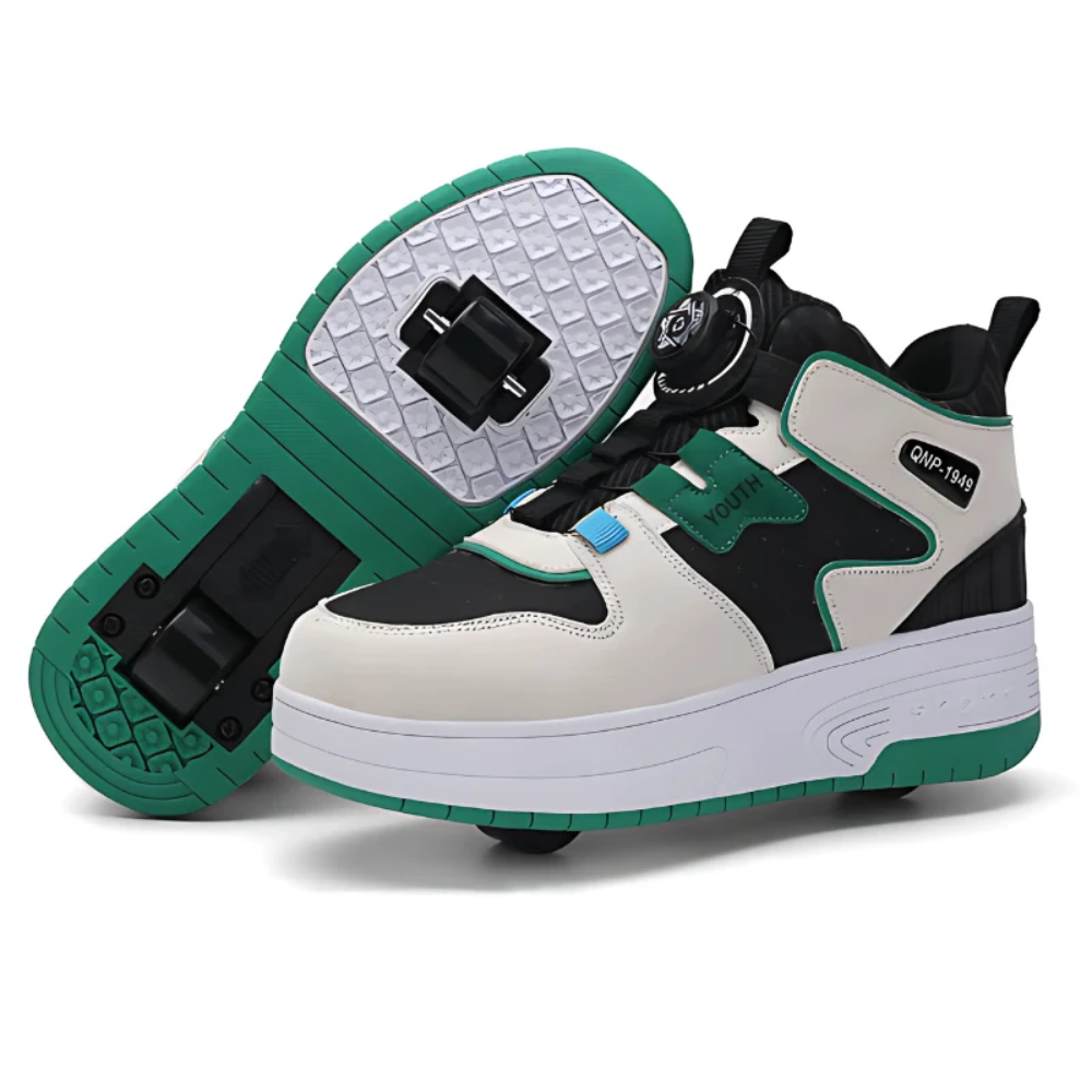 Kids Roller Sneakers – Adjustable Shoes with Retractable Wheels and Breathable Mesh Upper