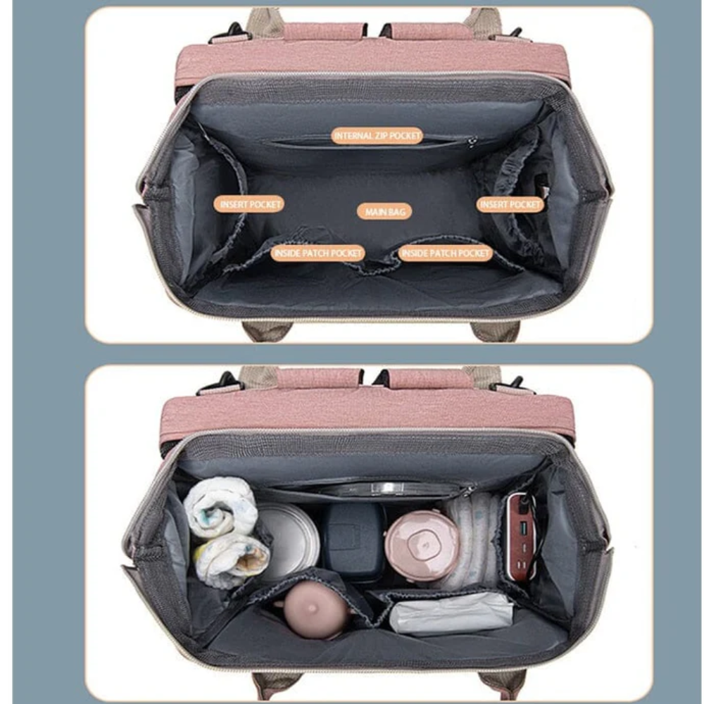 Baby Changing Diaper Bag Foldable Crib | Large Capacity Bag