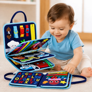 7-in-1 Montessori Busy Board – Portable Learning & Fine Motor Skills Activity Toy for Kids
