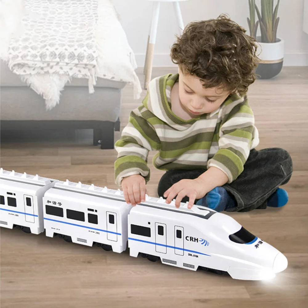 Automatic Toy Train – Self-Driving Electric Train with Lights & Obstacle Avoidance