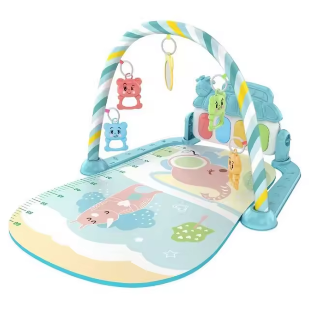 Baby Activity Gym with Piano & Play Mat for Newborns (0-12 Months)