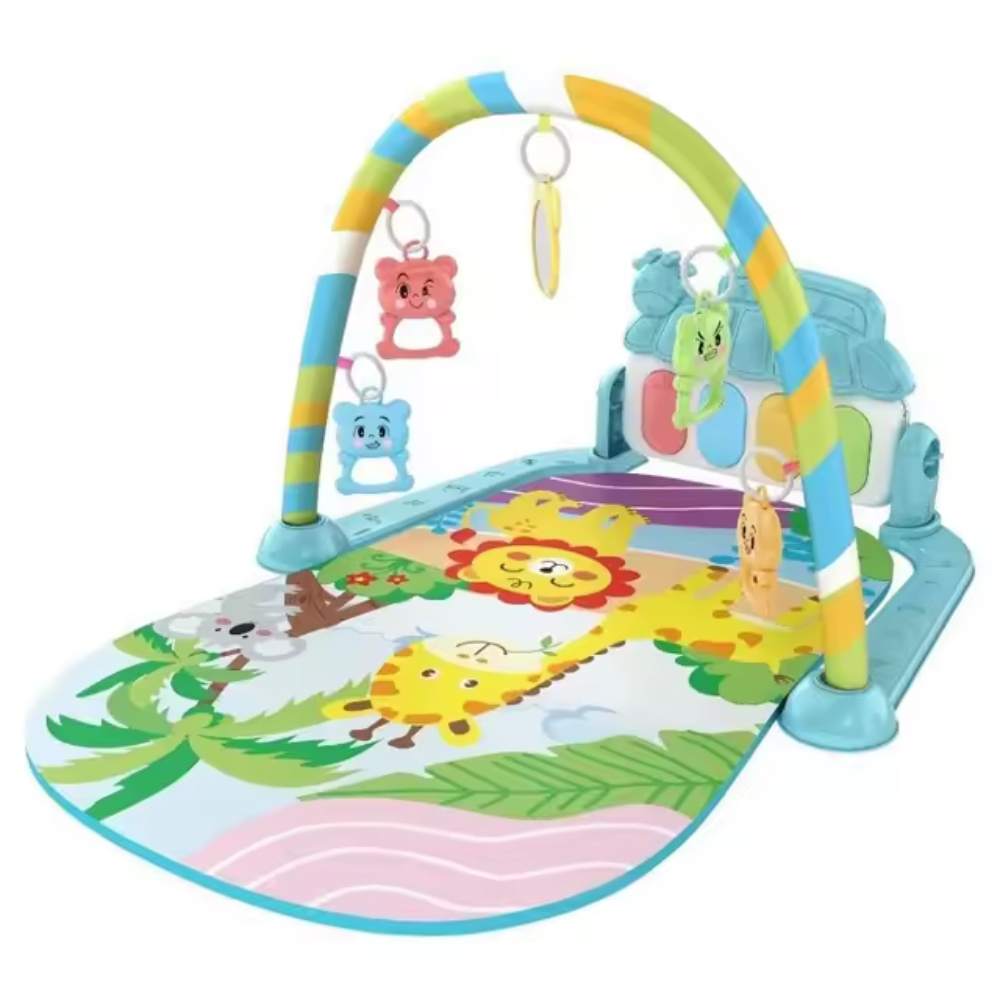 Baby Activity Gym with Piano & Play Mat for Newborns (0-12 Months)