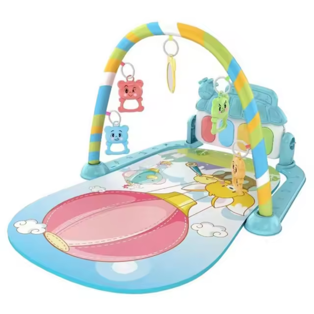 Baby Activity Gym with Piano & Play Mat for Newborns (0-12 Months)