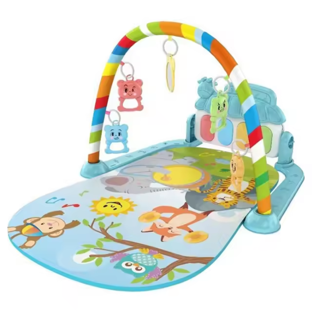 Baby Activity Gym with Piano & Play Mat for Newborns (0-12 Months)