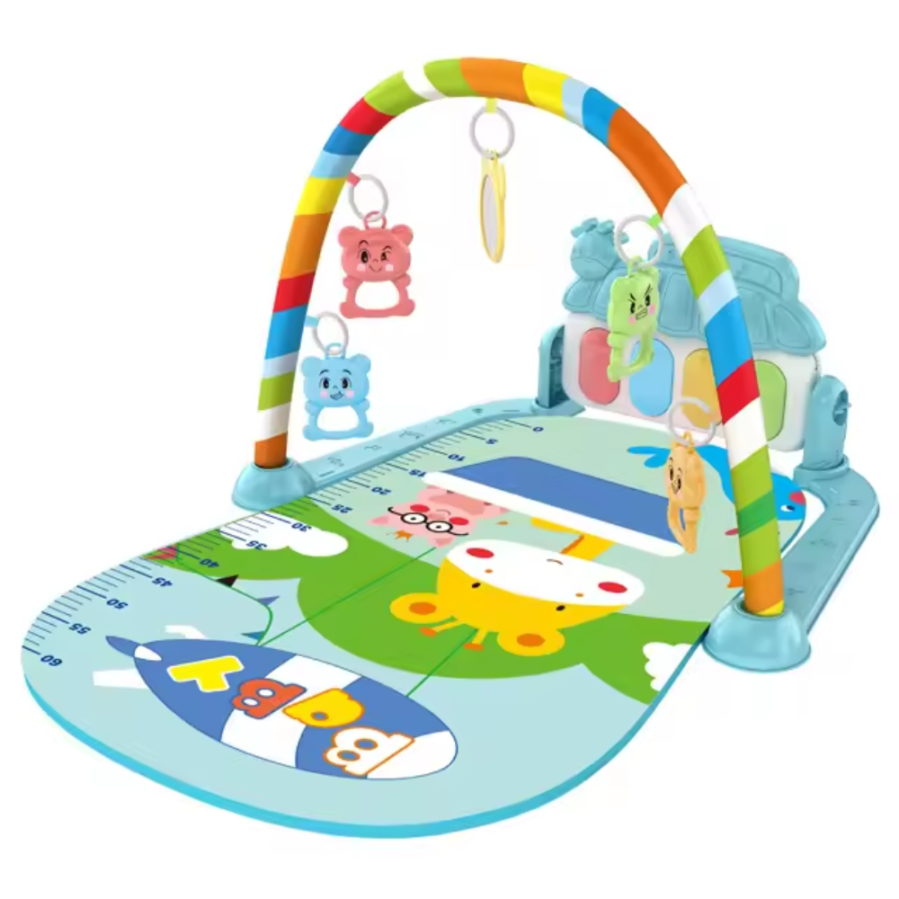 Baby Activity Gym with Piano & Play Mat for Newborns (0-12 Months)