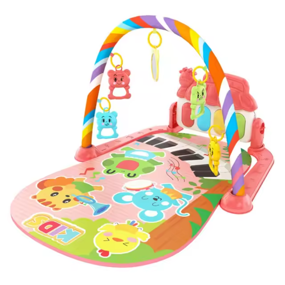 Baby Activity Gym with Piano & Play Mat for Newborns (0-12 Months)