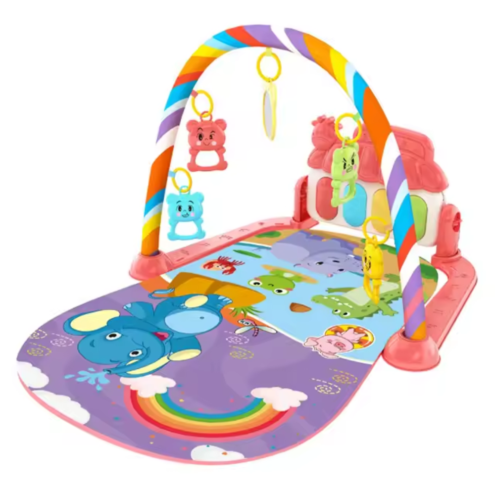 Baby Activity Gym with Piano & Play Mat for Newborns (0-12 Months)