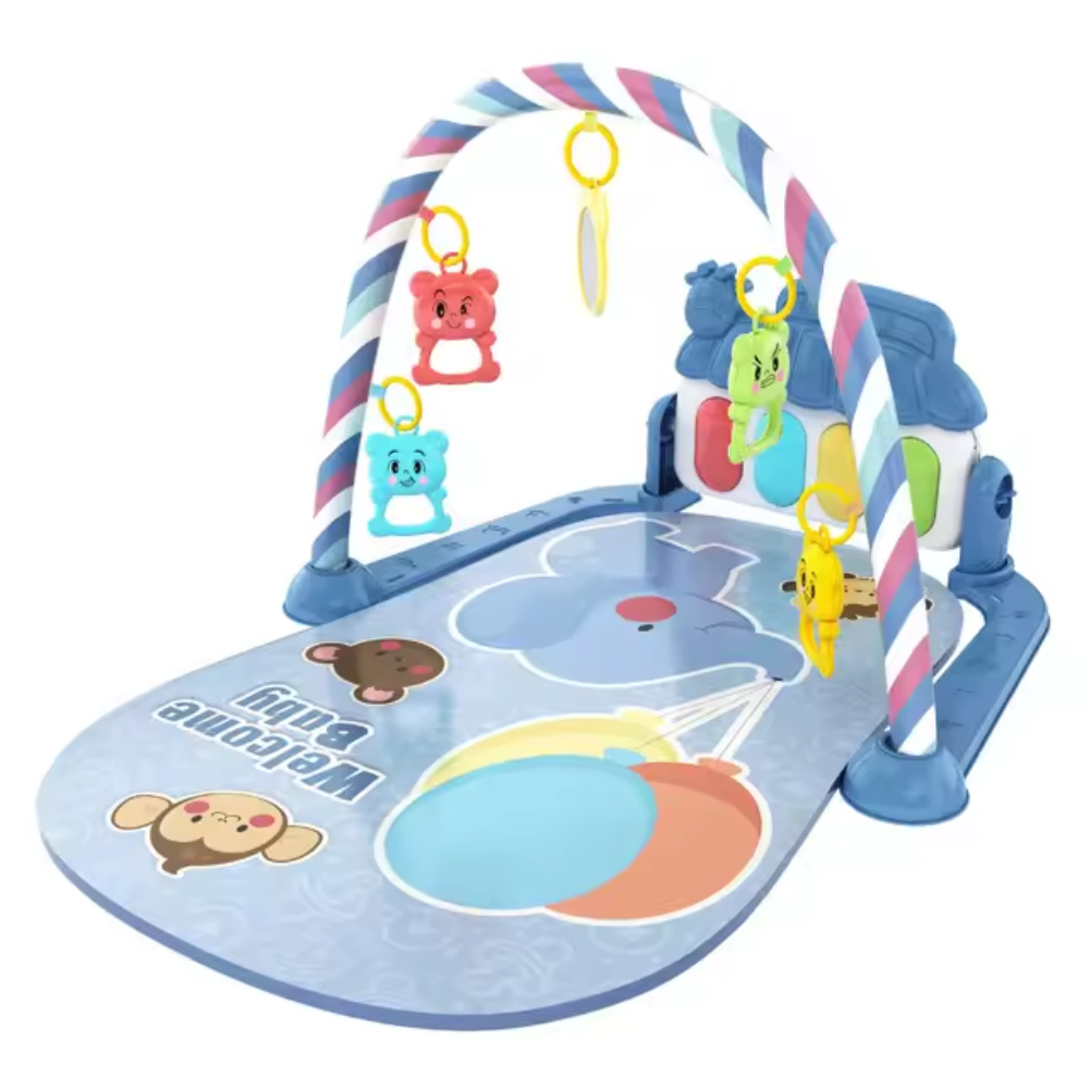 Baby Activity Gym with Piano & Play Mat for Newborns (0-12 Months)