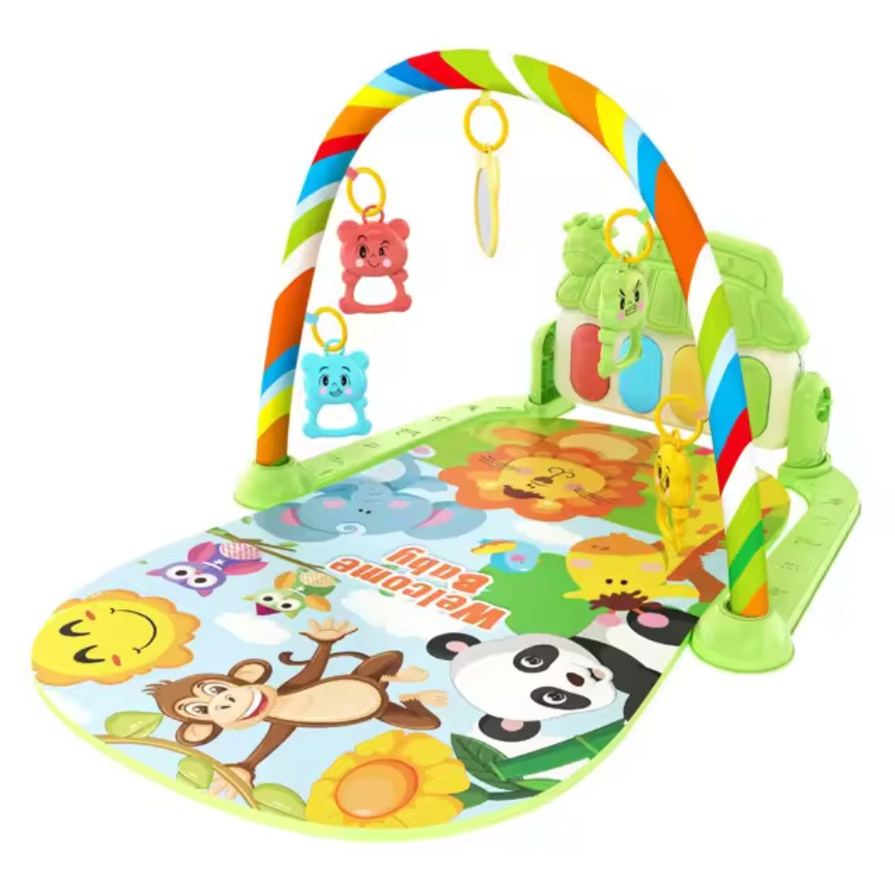 Baby Activity Gym with Piano & Play Mat for Newborns (0-12 Months)