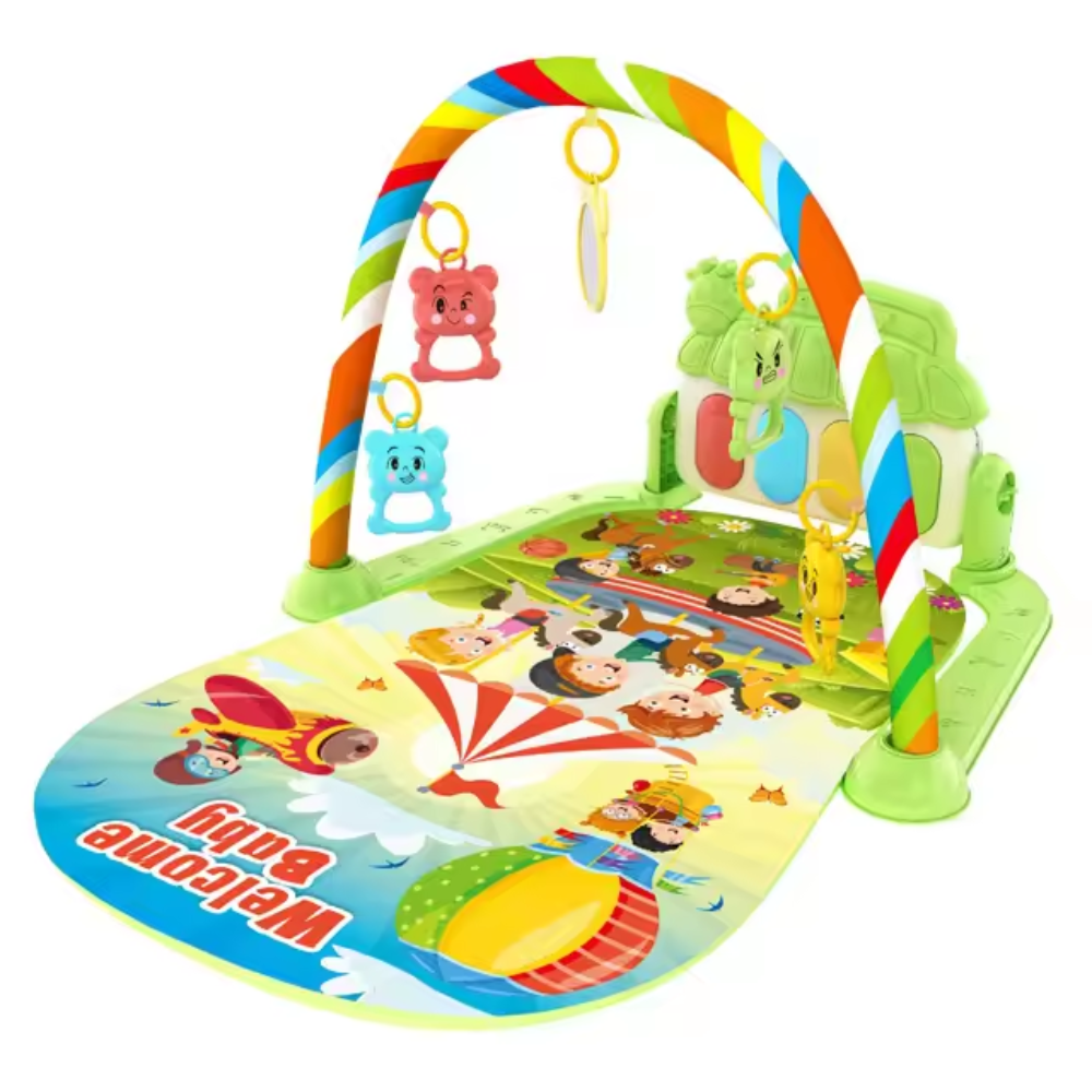 Baby Activity Gym with Piano & Play Mat for Newborns (0-12 Months)