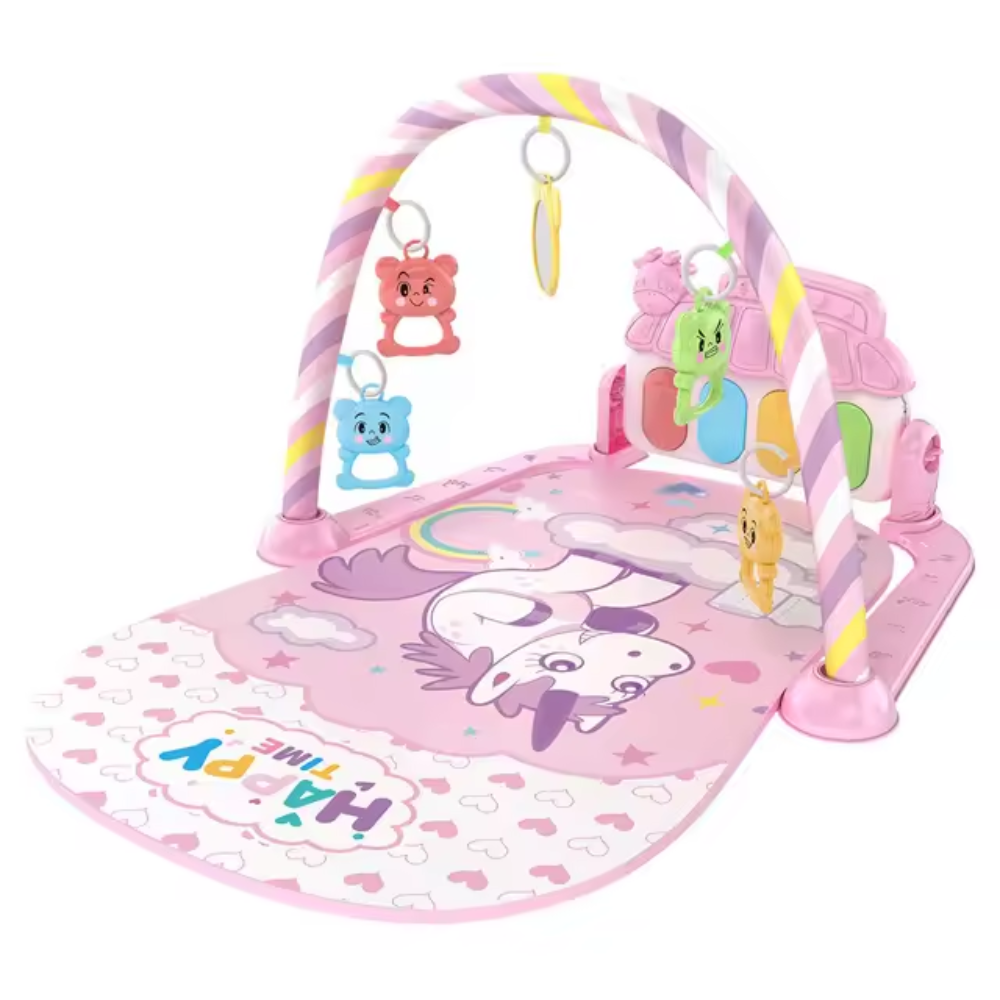 Baby Activity Gym with Piano & Play Mat for Newborns (0-12 Months)