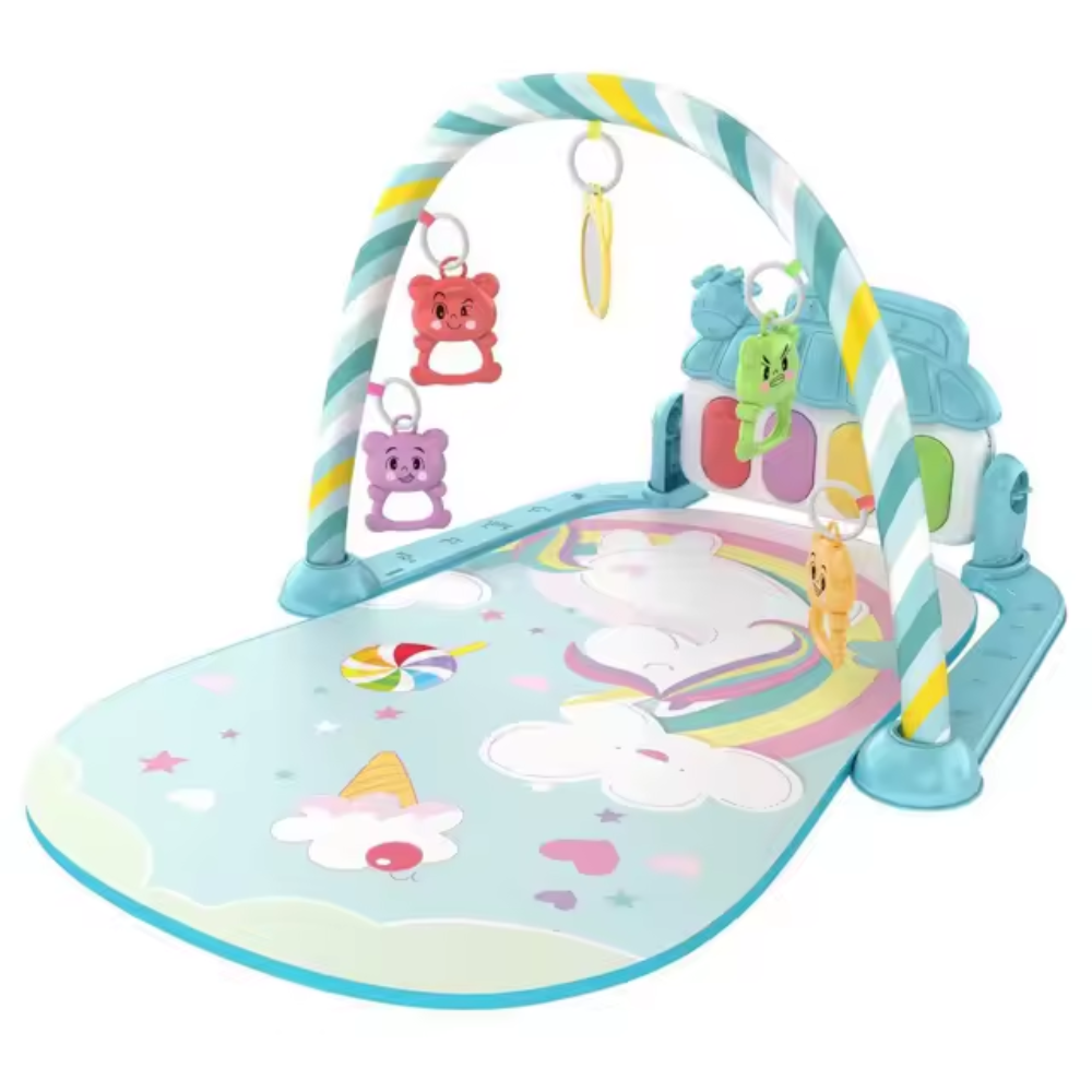 Baby Activity Gym with Piano & Play Mat for Newborns (0-12 Months)