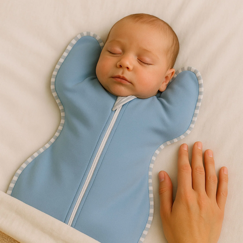 Baby Arms Up Swaddle Sleeping Bag – Soft Cotton Zip-Up Wrap