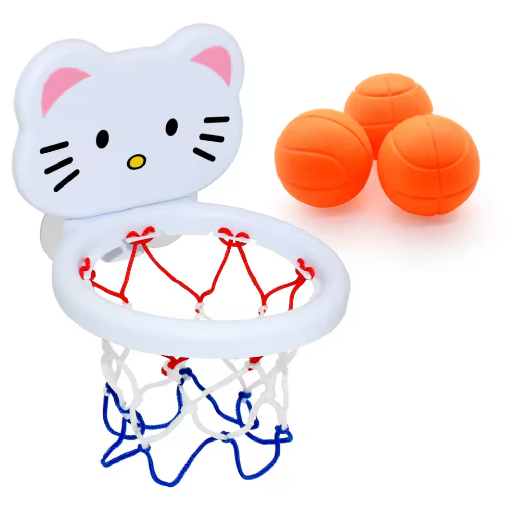 Baby Bath Basketball Toy Set with Balls – Suction Cup Water Play Toy for Toddlers