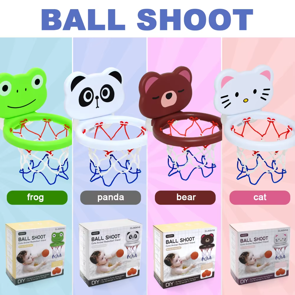 Baby Bath Basketball Toy Set with Balls – Suction Cup Water Play Toy for Toddlers