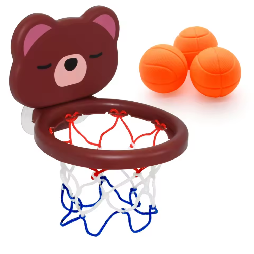 Baby Bath Basketball Toy Set with Balls – Suction Cup Water Play Toy for Toddlers