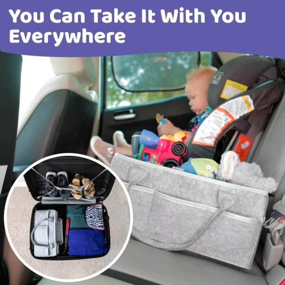 Baby Diaper Storage Organizer | Foldable Caddy Insert