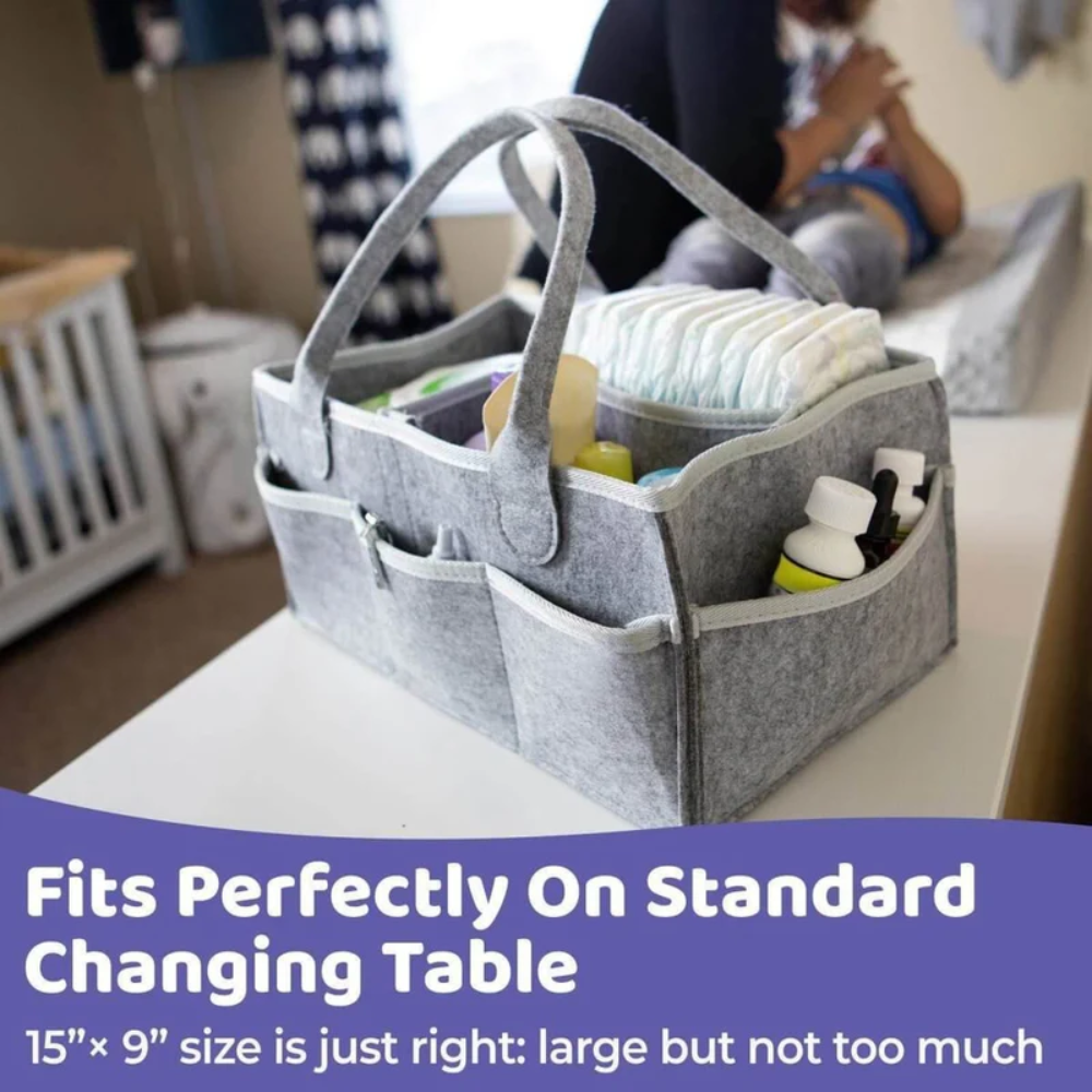Baby Diaper Storage Organizer | Foldable Caddy Insert