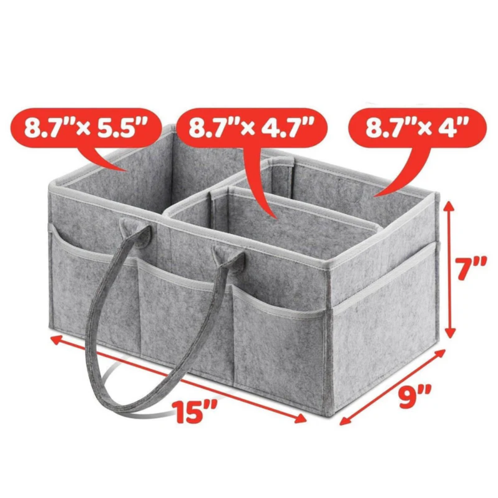 Baby Diaper Storage Organizer | Foldable Caddy Insert