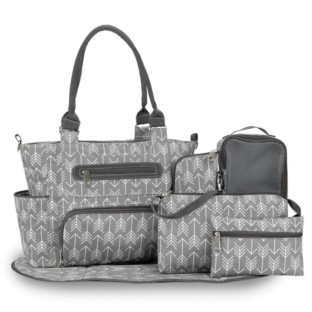 Baby Diaper Bag Set Multi Compartment | 7 Piece Travel Set
