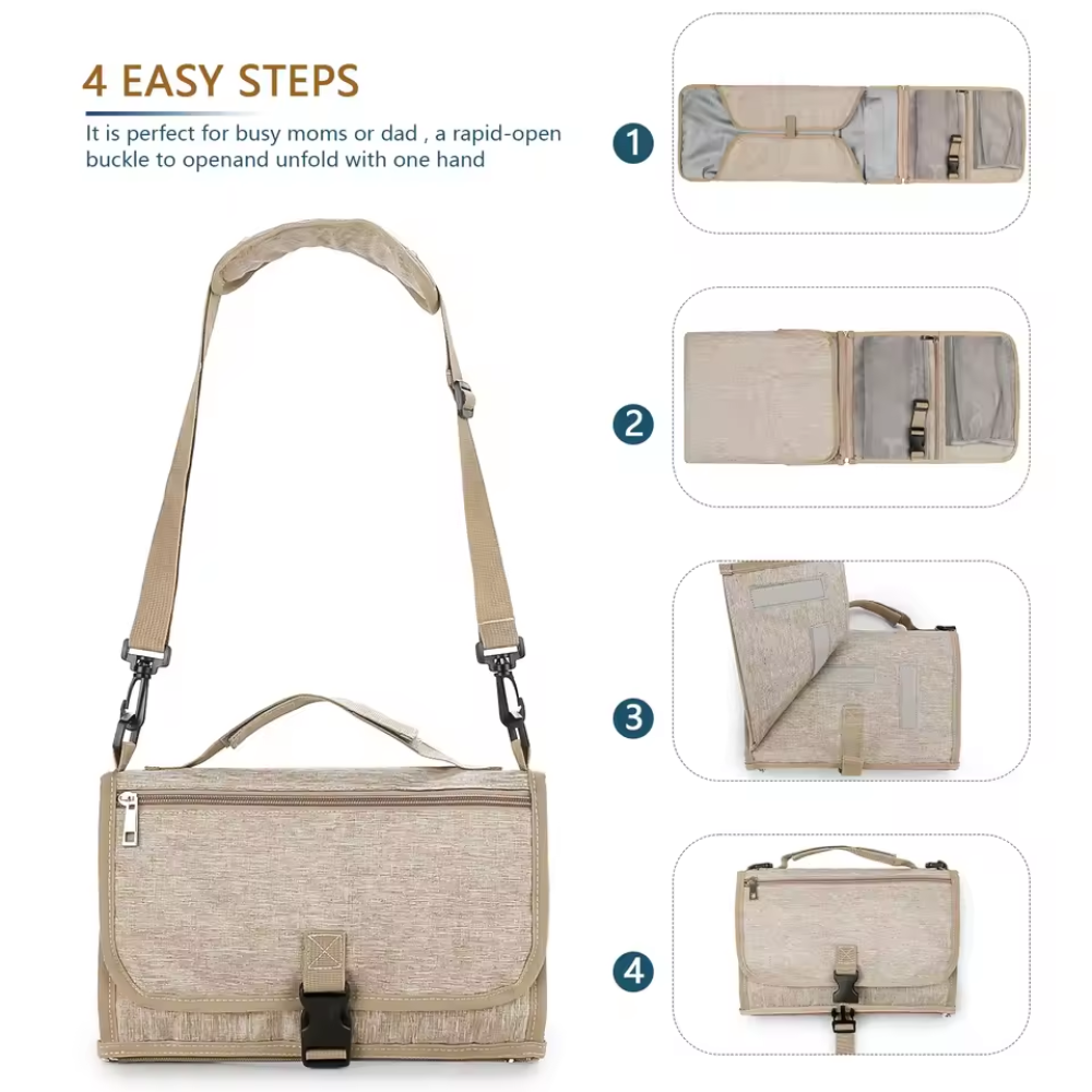 Foldable Baby Changing Mat Portable Diaper Pad | Travel Use