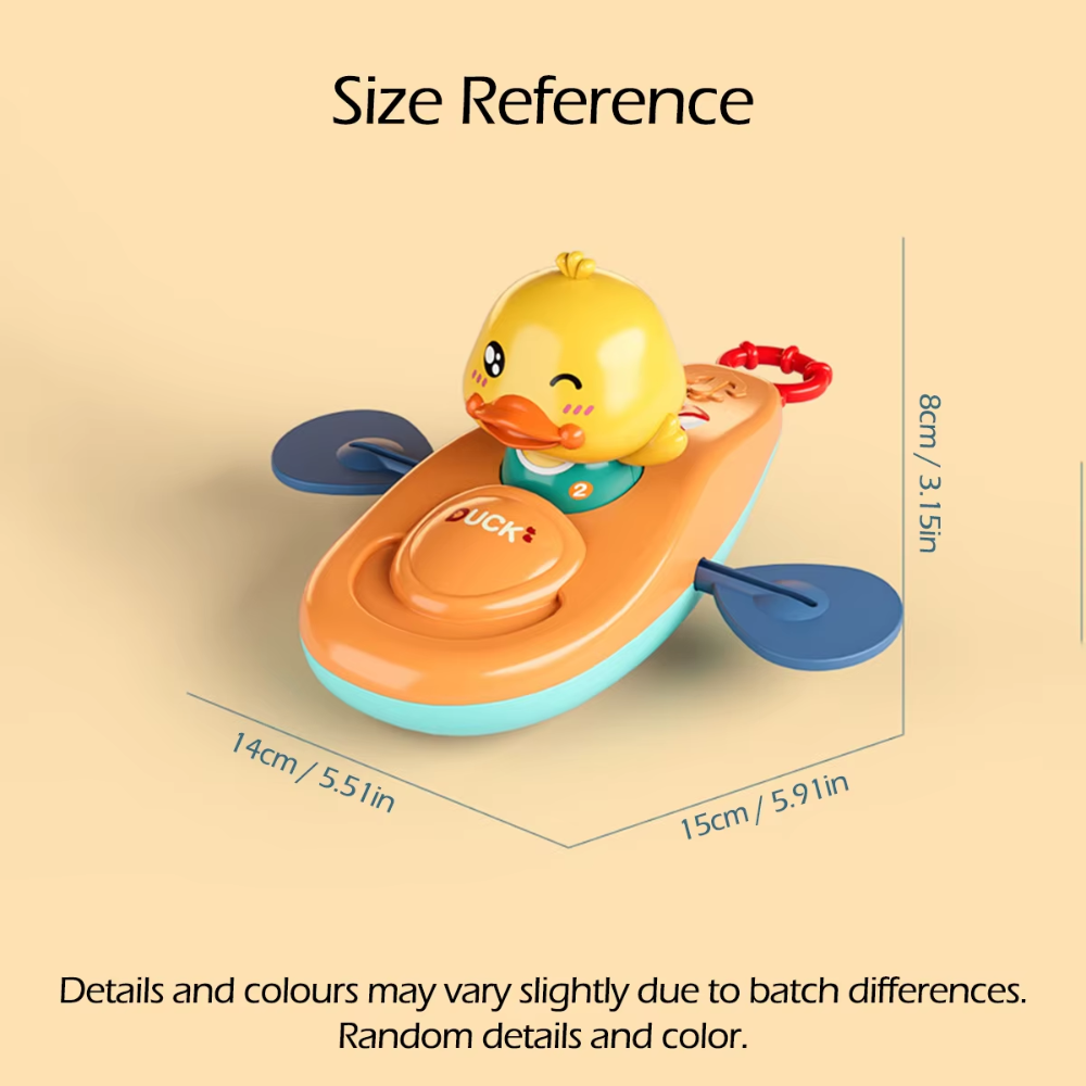Baby Duck Bath Toy with Kayak – Floating Water Toy for Bath & Pool