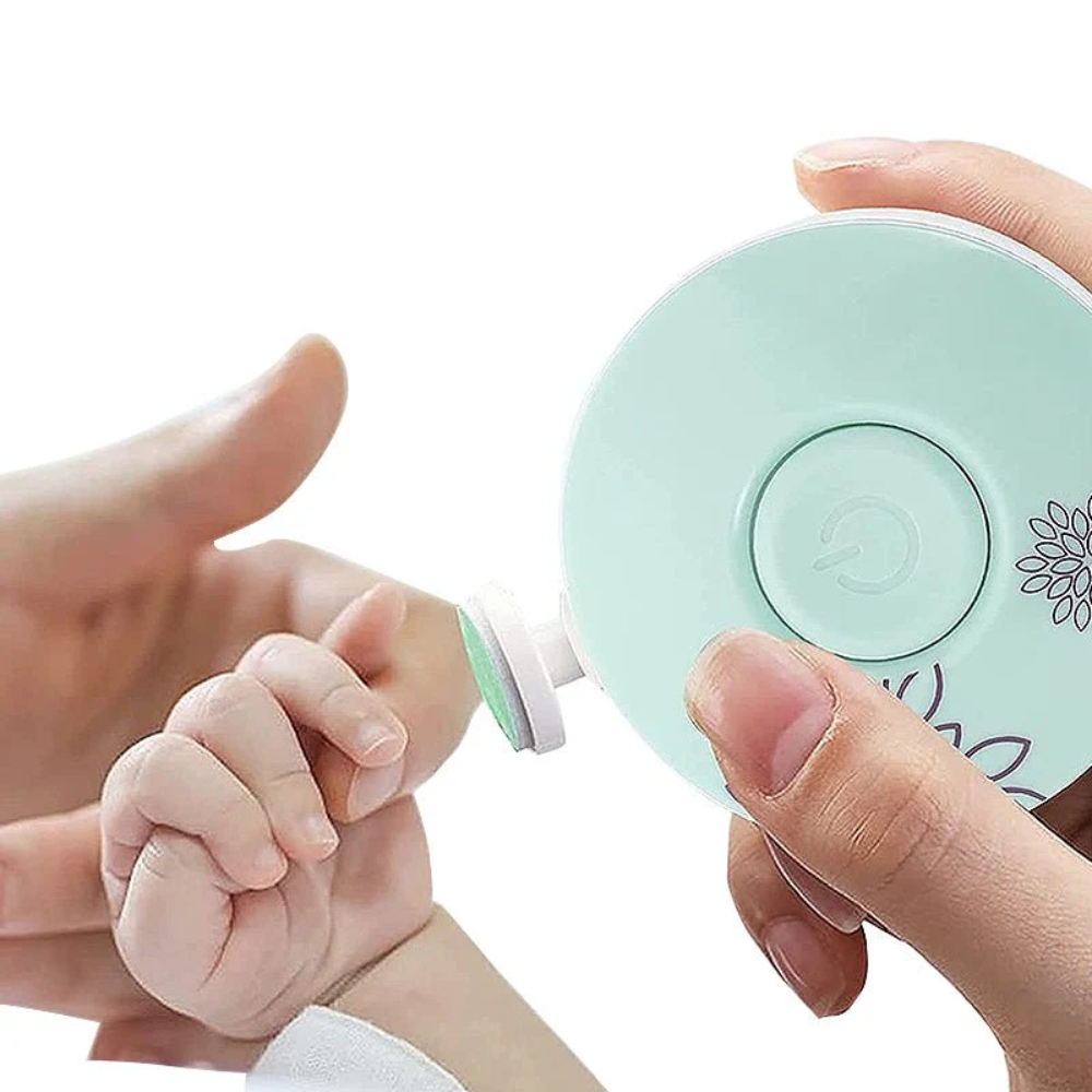 Electric Baby Nail Trimmer – Baby Nail File & Polisher with Interchangeable Pads