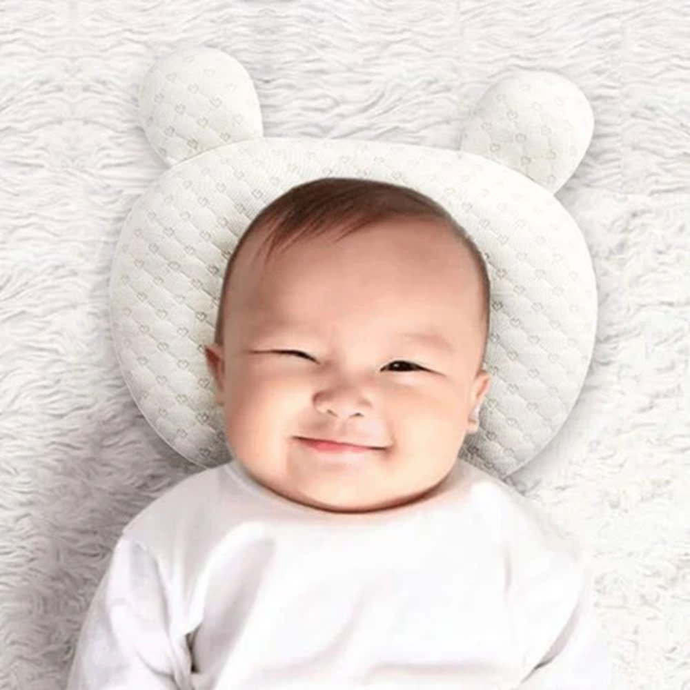Baby Head Pillow – Flat Infant Cushion with Shaped Centre Design