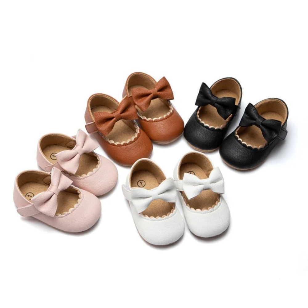 Baby Girls Strap Shoes Soft Sole Crib Shoes | Closed Toe