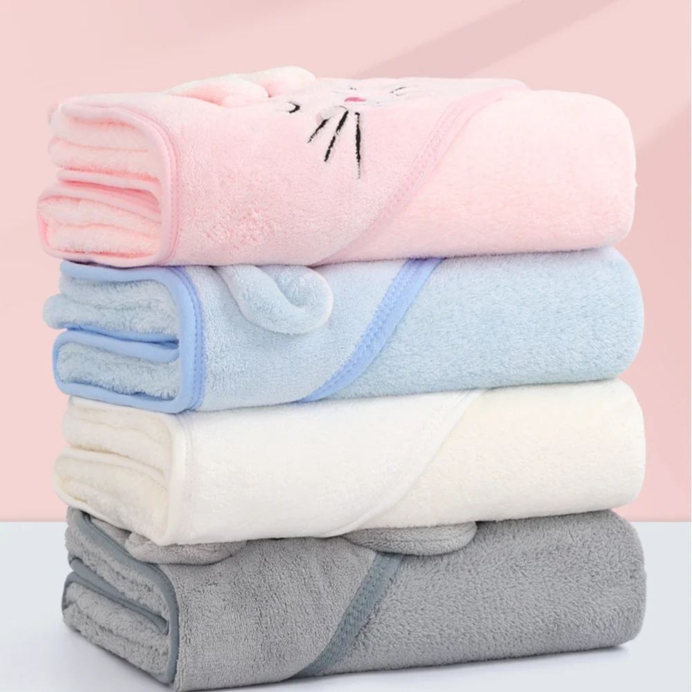 Baby Hooded Bath Towel – Soft Plush Animal Bath Wrap